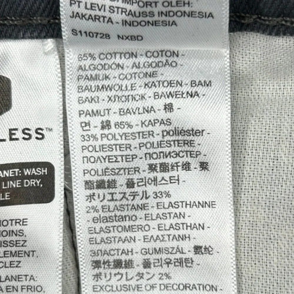 Levi's 541 Athletic Taper Mens Jeans W39 L30 Dark Grey Stretch Cotton Blend